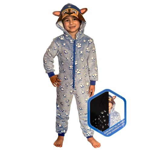 Patrula Cățelușilor pijama lungă pentru copii fosforescentă, overall 98/104 cm