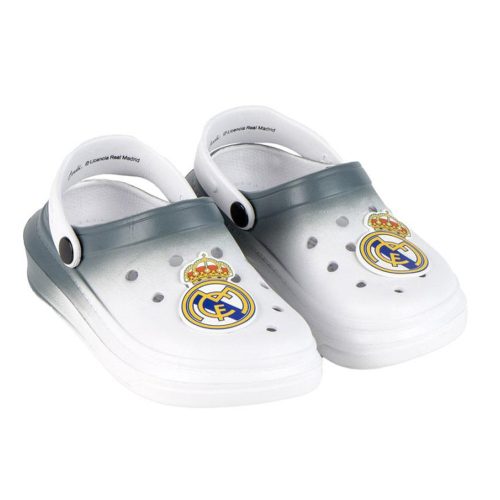 Real Madrid Coat of Arms White papuci pentru copii, saboți 32/33