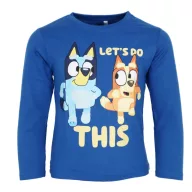  Bluey Let's Do Blue tricou lung pentru copii, 5 ani / 110 cm