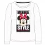 Disney Minnie Style Grey tricou cu mânecă lungă pentru copii, top 8 ani / 128 cm