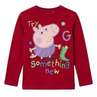   Purcelușa Peppa Something New Red tricou cu mânecă lungă pentru copii, 6 ani / 116 cm