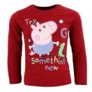 Purcelușa Peppa Something New Red tricou cu mânecă lungă pentru copii, 6 ani / 116 cm