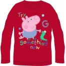 Purcelușa Peppa Something New Red tricou cu mânecă lungă pentru copii, 6 ani / 116 cm