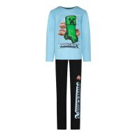   Minecraft TNT Light Blue pijamale lungi pentru copii 8 ani / 128 cm