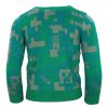 Minecraft Green pulover tricotat pentru copii 9 ani