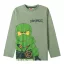 Lego Ninjago Battle Green tricou cu mânecă lungă pentru copii, top 4 ani / 104 cm