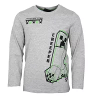   Minecraft Create Grey tricou cu mânecă lungă pentru copii, top 6 ani / 116 cm