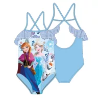   Disney Regatul de gheață Sisters Blue costum de baie pentru copii, înot 7 - 8 ani / 122 - 128 cm
