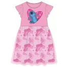 Disney Lilo și Stitch Pink Leaf rochie de vară pentru copii 2 ani / 92 cm
