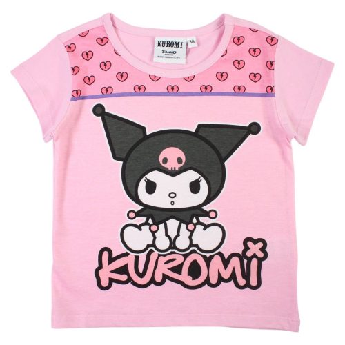 Hello Kitty Kuromi Light Pink tricou scurt pentru copii, de sus 6 ani