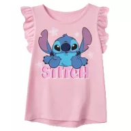   Disney Lilo și Stitch Tiny Smile Light Pink tricou scurt pentru copii, deasupra 6 ani / 116 cm