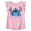 Disney Lilo și Stitch Tiny Smile Light Pink tricou scurt pentru copii, deasupra 6 ani / 116 cm