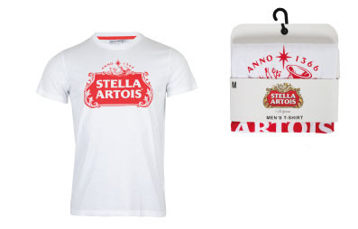 Stella Artois White Stella Artois Tricou scurt alb pentru bărbați L