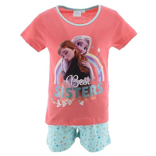 Disney Regatul de gheață Best Sisters Peach pijama scurtă pentru copii 8 ani / 128 cm