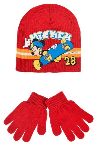 Disney Mickey  Set Skate căciulă + mănuși pentru copii 54 cm