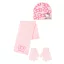 Hello Kitty Bow Pink set pălărie + fular + mănuși pentru copii 54 cm