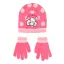 Hello Kitty Cute Dots Pink set de căciulă + mănuși pentru copii 54 cm