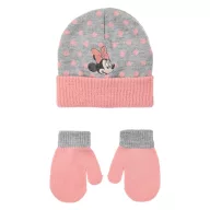   Disney Minnie Dots Grey set căciulă și mănuși pentru bebeluși 48 cm