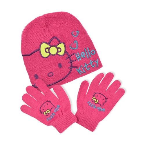 Hello Kitty copii căciulă + set de mănuși 52 cm