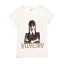 Wednesday Gloomy White tricou scurt pentru copii, top 6 ani / 116 cm