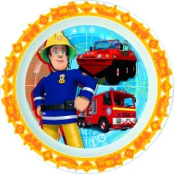 Pompierul Sam Rescue Mission farfurie plată micro 22 cm