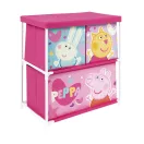 Purcelușa Peppa Suport de depozitare pentru jucării cu 3 compartimente 53x30x60 cm