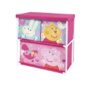 Purcelușa Peppa Suport de depozitare pentru jucării cu 3 compartimente 53x30x60 cm