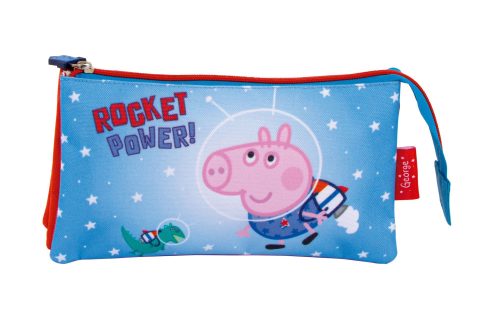 Purcelușa Peppa Rocket penare cu 3 compartimente 21 cm