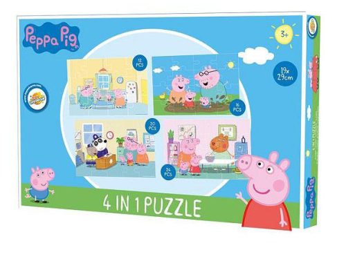 Purcelușa Peppa Home puzzle 4 în 1