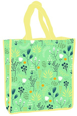 Floare Green shopping bag 34 cm