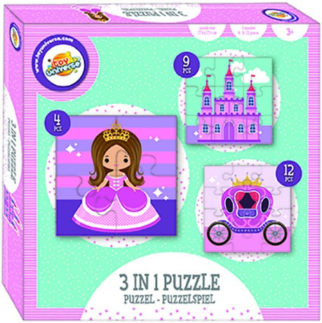 Prințesă puzzle 3 în 1