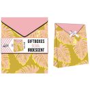 Colorat Iridescent Cutie cadou cu model frunză set de 2