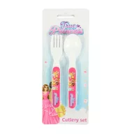 Prințese True set de tacâmuri din plastic - 2 piese