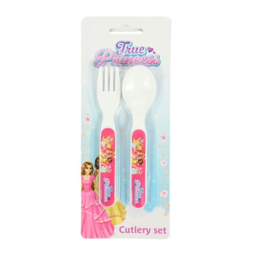 Prințese True set de tacâmuri din plastic - 2 piese