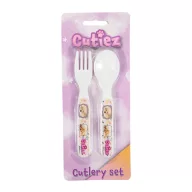 Animale Cutiez set de tacâmuri din plastic - 2 piese