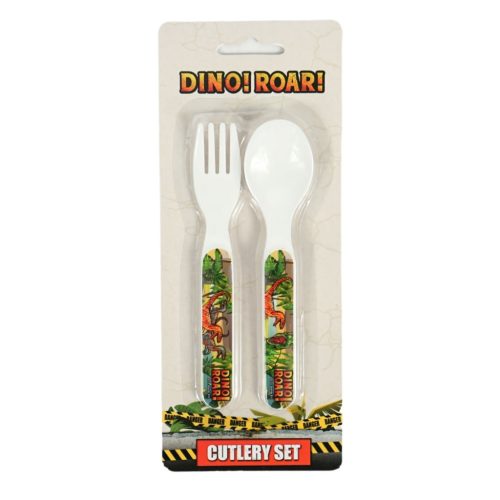 Dinozaur Roar set de tacâmuri din plastic - 2 piese