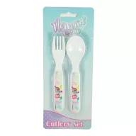 Sirenă Magic set tacâmuri din plastic - 2 bucăți