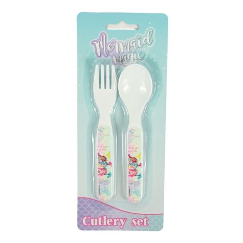 Sirenă Magic set tacâmuri din plastic - 2 bucăți