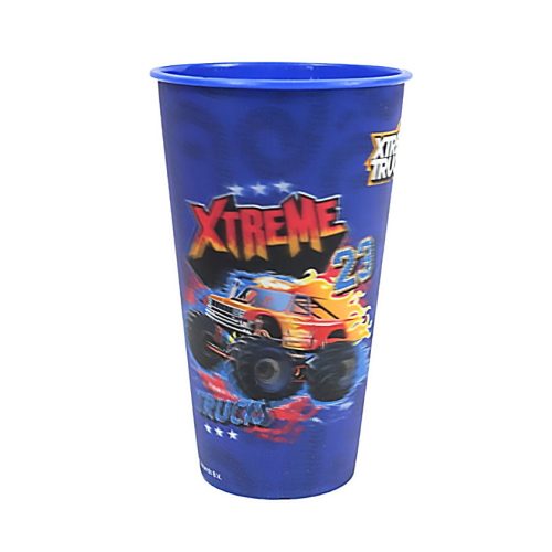 Vehicul Xtreme Pahar din plastic cu efect 3D 480 ml