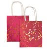 Colorat Pink pungă cadou din hârtie, set de 6