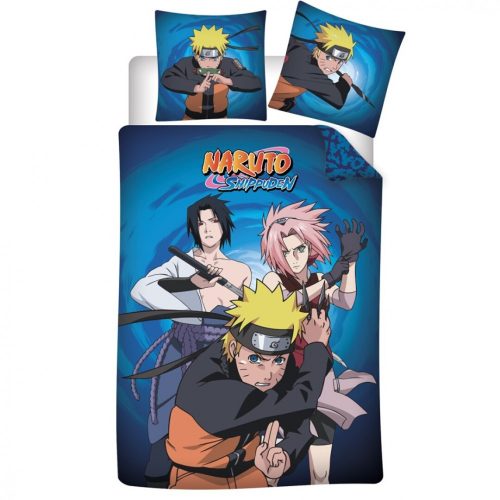 Naruto Ninja Trio Lenjerie de pat 140×200cm, 63×63 cm microfibre