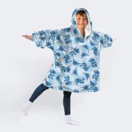   Disney Lilo și Stitch Blue pătură polar plușată, poncho 7-14 ani