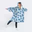 Disney Lilo și Stitch Blue pătură polar plușată, poncho 7-14 ani