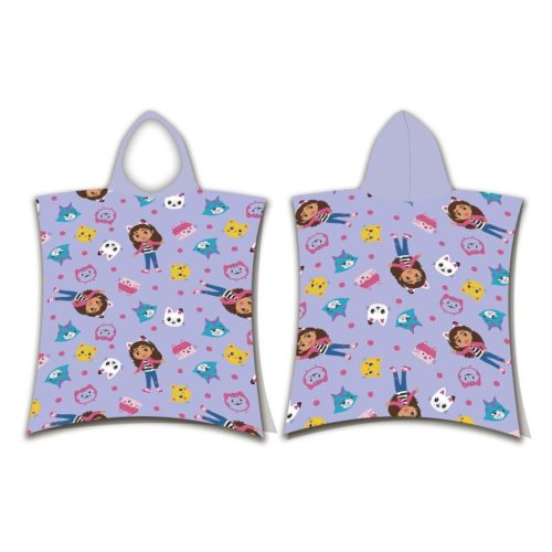 Gabby's Dollhouse Playtime poncho prosop de plajă 55x110 cm (Uscare rapidă)