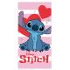 Disney Lilo și Stitch Sparkling Heart Prosop de baie roz, Prosop de plajă 70x140cm