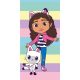 Gabby's Dollhouse Pastel Stripes prosop de baie, prosop de plajă 70x140cm