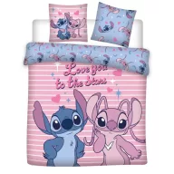   Disney Lilo și Stitch Love You dublu, husa de pat dublu 240×220cm, 65x65 cm