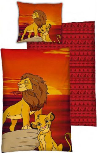 Disney Regele Leu Sunset Roar Lenjerie de pat 140×200cm, 63×63 cm Microfibre