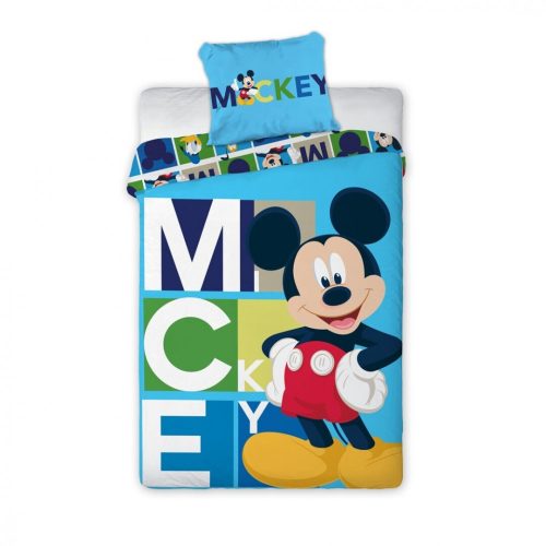Disney Mickey Timeless Character Lenjerie de pat 140×200cm, 63×63 cm microfibre