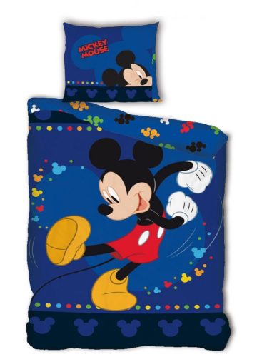 Disney Mickey Happy Steps Lenjerie de pat 140×200 cm, 63×63 cm Microfibre